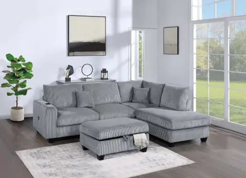 3-Piece Sectional Set, Fog