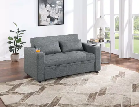 Convertible Sofa, Black Gray