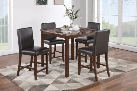 5-Pcs Counter Height Dining Set, Espresso
