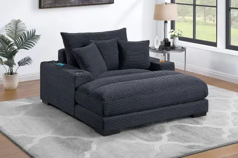 Chaise Lounge, Black