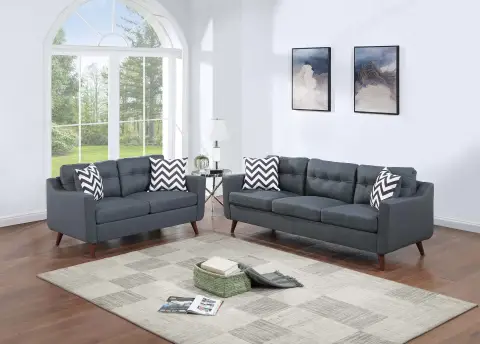 2-Piece Sofa Set, Blue Gray
