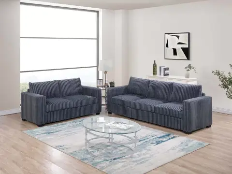2-Piece Sofa Set, Dark Gray
