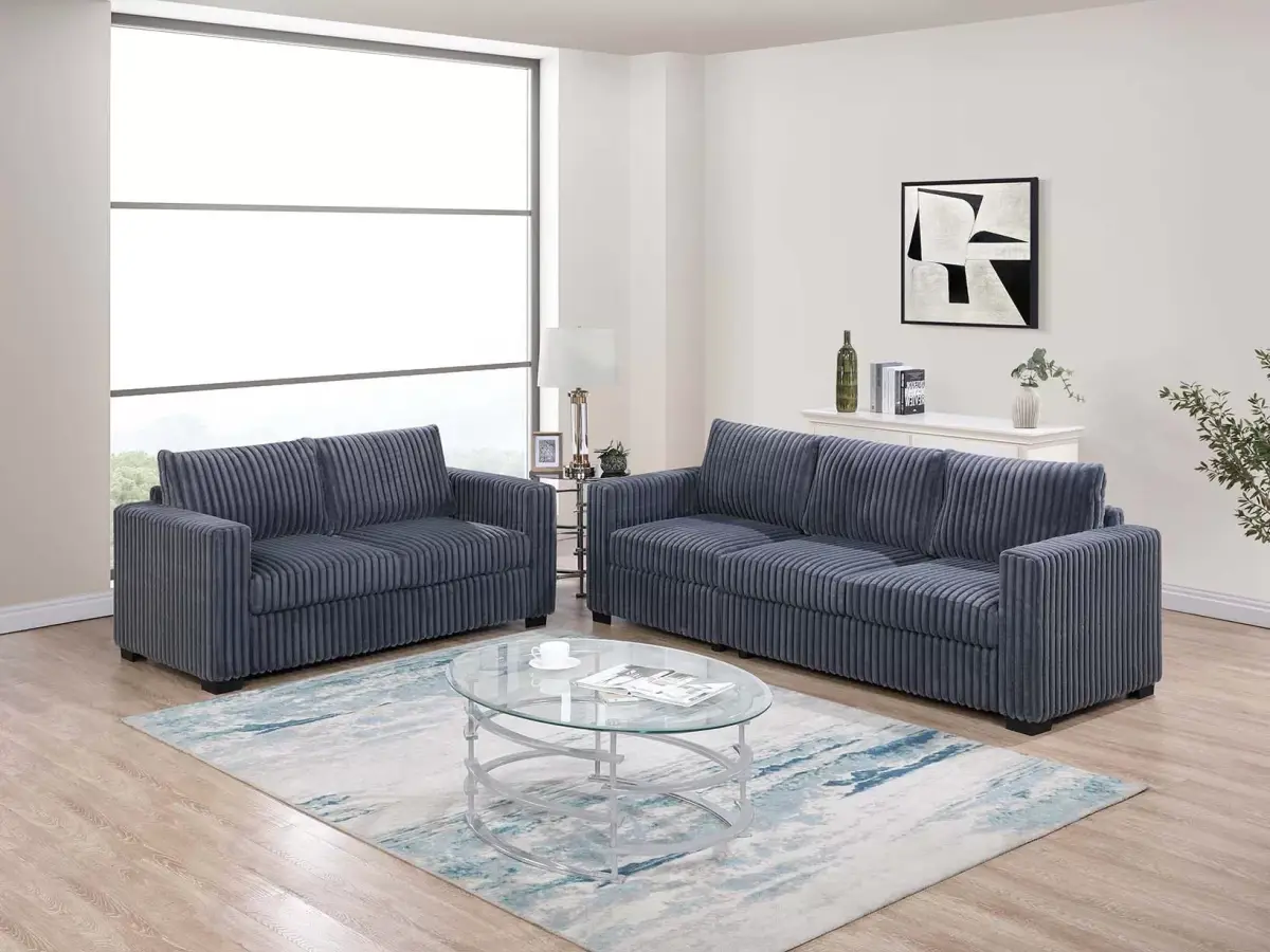 2-Piece Sofa Set, Dark Gray
