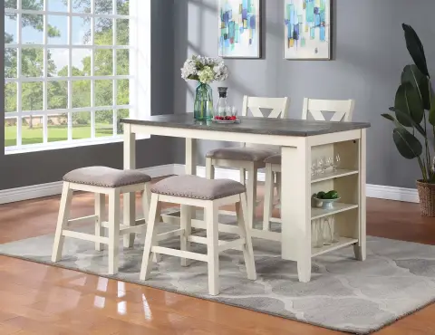 Counter Height Table, White