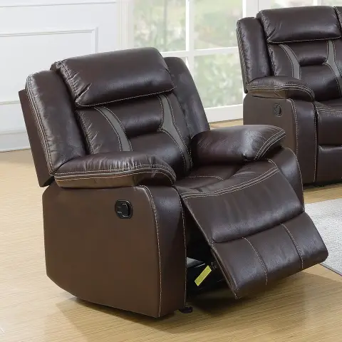 Glider Recliner, Dark Rosy Brown