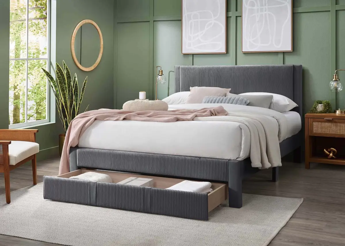 Full Bed, Dark Gray