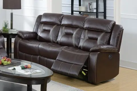 Power Reclining Sofa, Brown