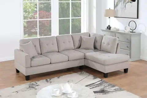 2-Piece Sectional Set, Mushroom
