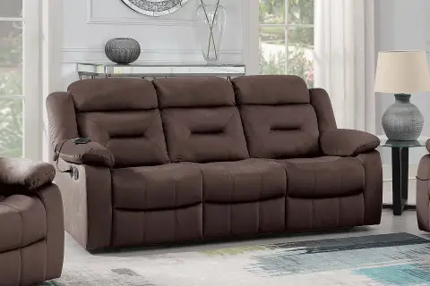Motion Reclining Sofa, Chocolate
