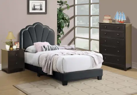 Twin Bed, Charcoal