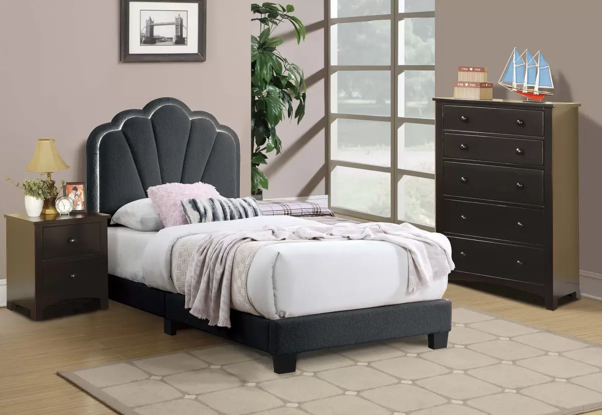 Cama individual, Gris carbón