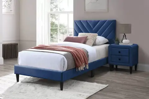 Twin Bed, Navy Blue