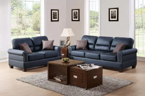 2-Piece Sofa Set, Black