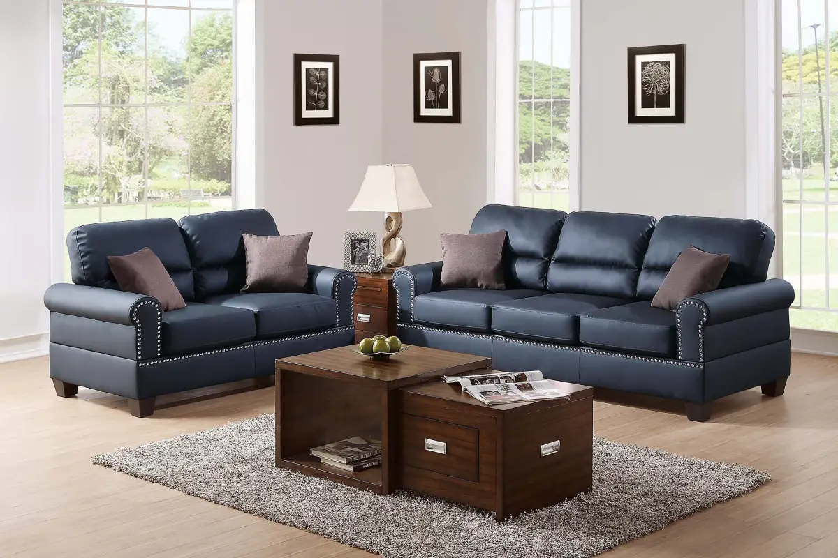 2-Piece Sofa Set, Black