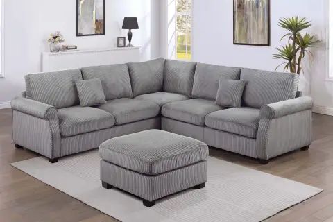 4-Piece Sectional Set, Fog