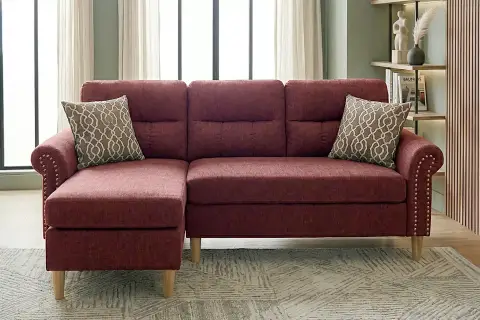 Reversible Sectional Set, Paprika Red