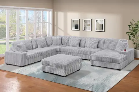 7-Piece Modular Set, Mink Gray
