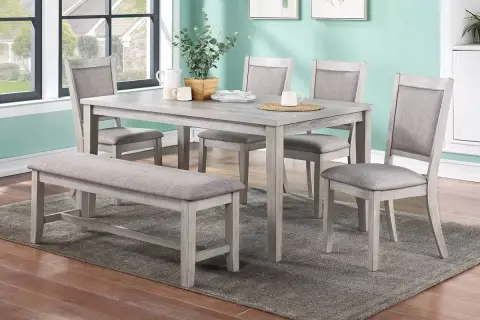 6-Pcs Dining Set, Gray