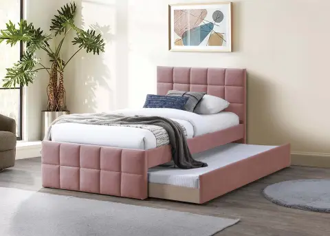 Full Bed w/ Trundle, Light Pink