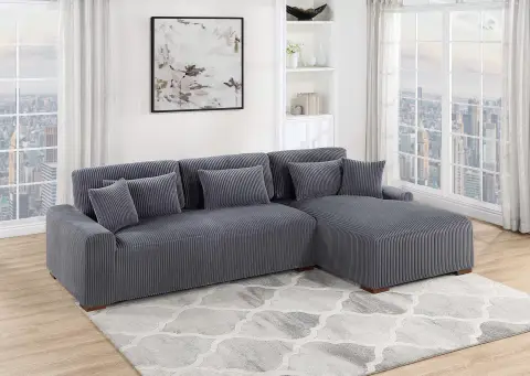 2-Piece Sectional Set XL, Dark Gray