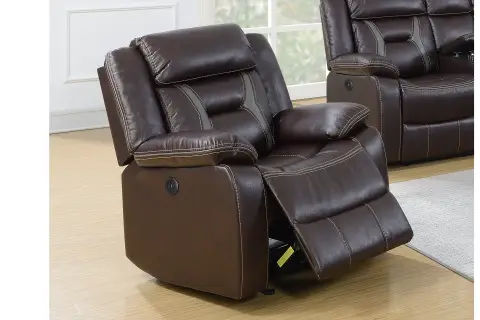 Power Glider Recliner, Dark Rosy Brown