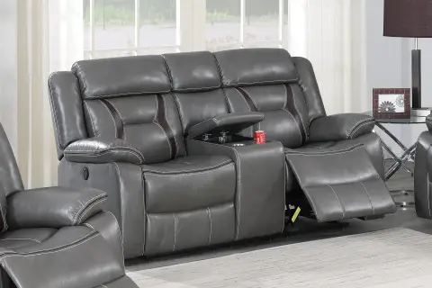 Power Reclining Loveseat, Gray