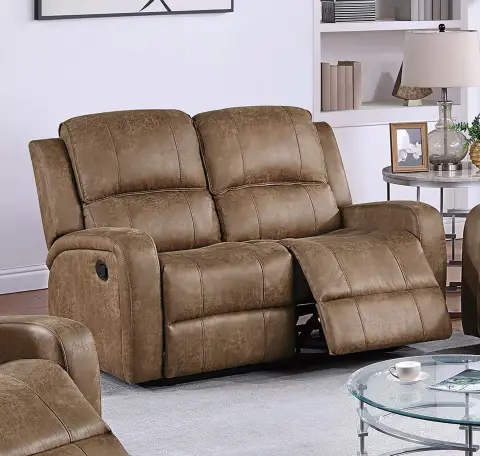 Manual Reclining Loveseat, Chestnut
