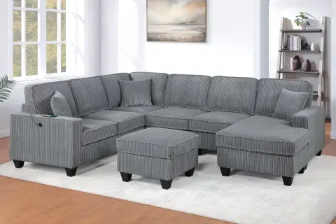 5-Piece Sectional Set, Fog