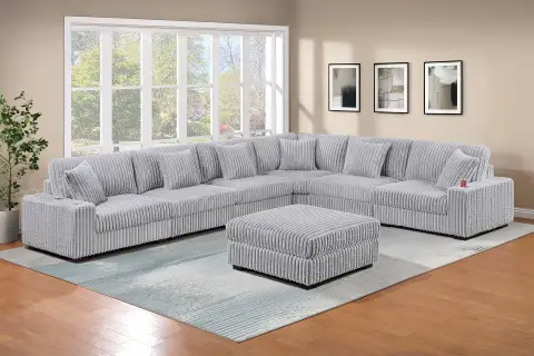 7-Piece Modular Set, Mink Gray