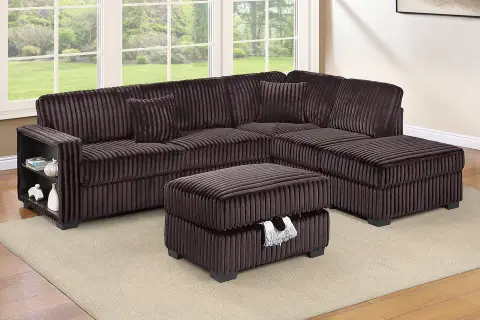 3-Piece Sectional Set, Coffee