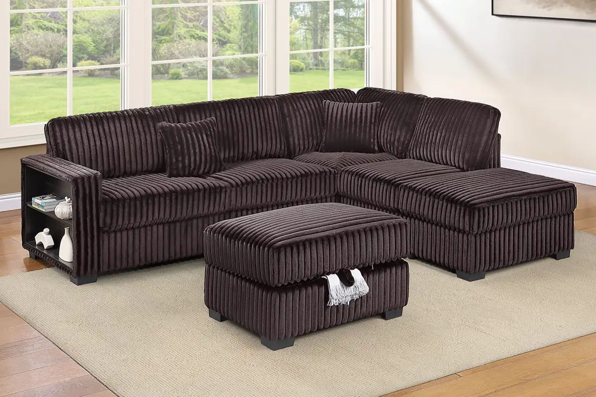 3-Piece Sectional Set, Coffee