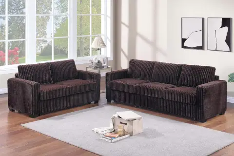 2-Piece Sofa Set, Coffee