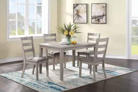 5-Pcs Dining Set, Gray