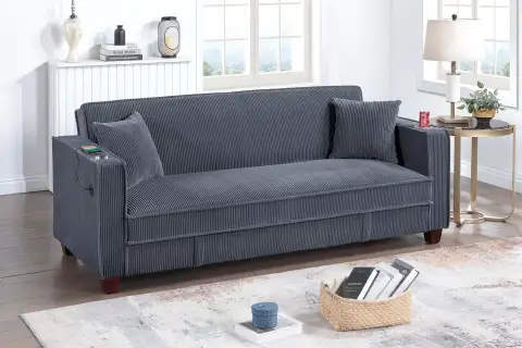 Convertible Sofa, Dark Gray