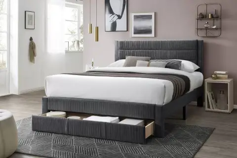 Queen Bed, Charcoal