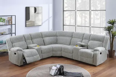 Power Motion Sectional, Ash