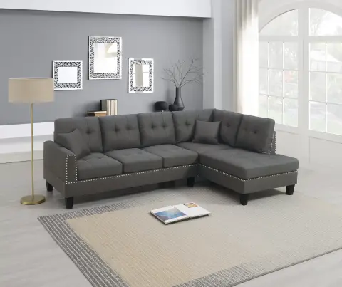 2-Piece Sectional Set, Dark Coffee