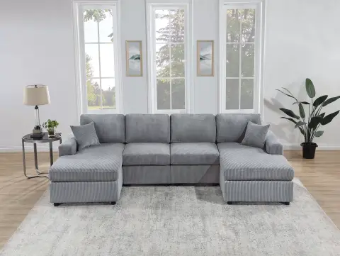 3-Piece Sectional Sofa Set, Fog