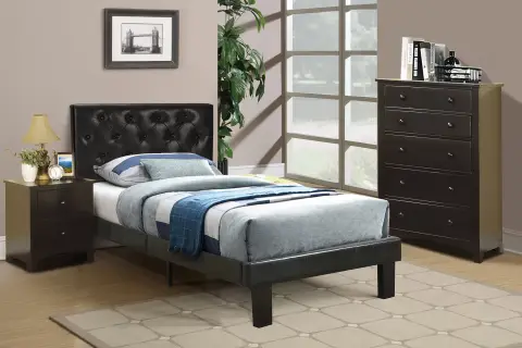 Twin Bed, Black