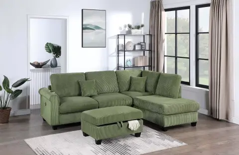 3-Piece Sectional Set, Sage