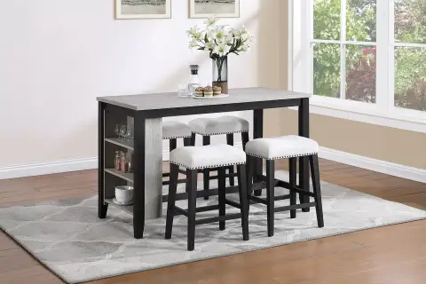 5-Piece Counter Height Set, Antique Black
