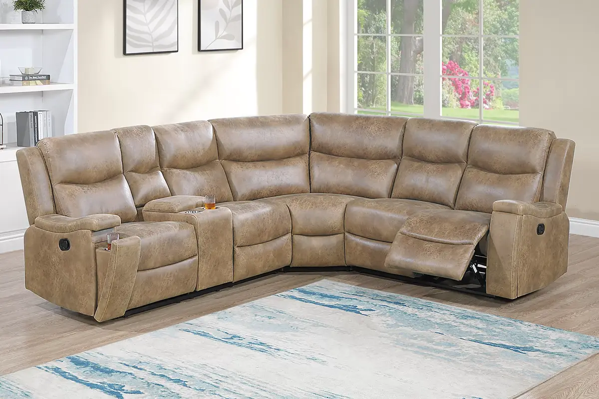 Manual Motion Sectional, Auburn