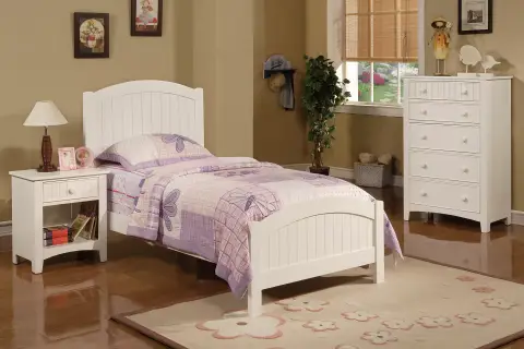 Full Bed, White