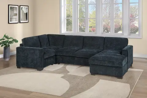3-Piece Sectional Set, Black