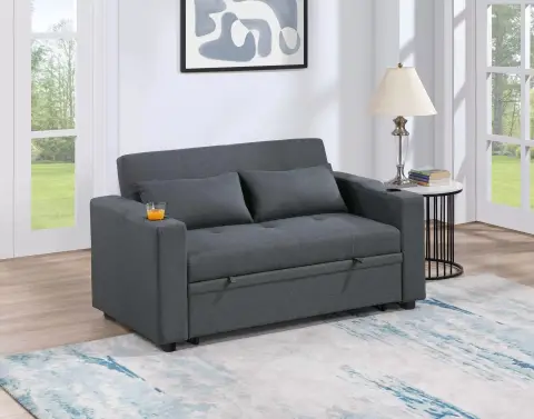 Convertible Sofa, Charcoal