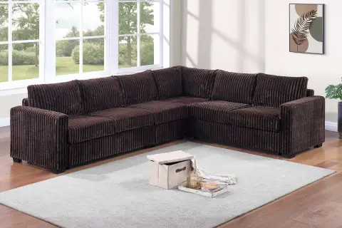 4-Piece Sectional Set, Coffee