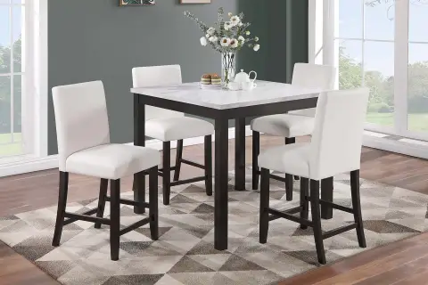 5-Pcs Counter Height Dining Set, White