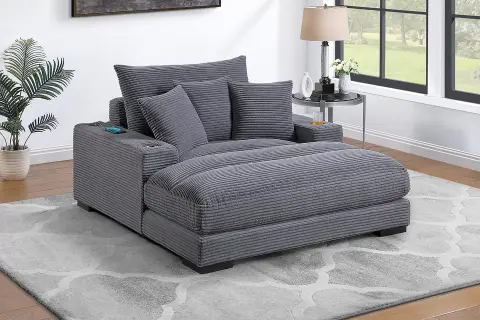 Chaise Lounge, Gray