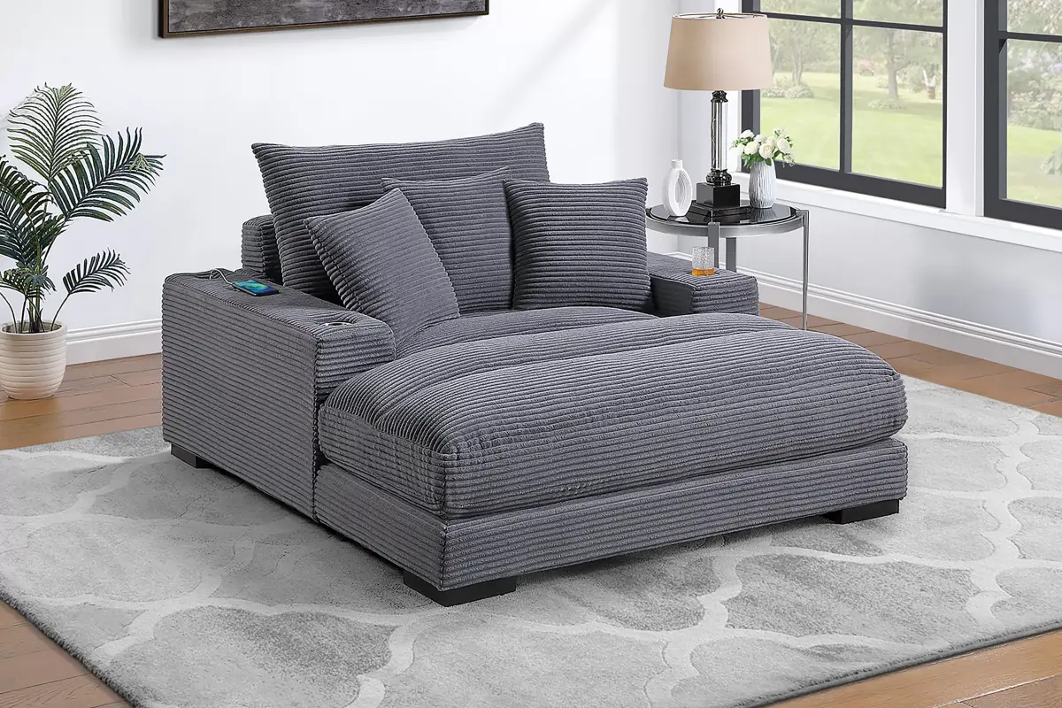 Chaise Lounge, Gray