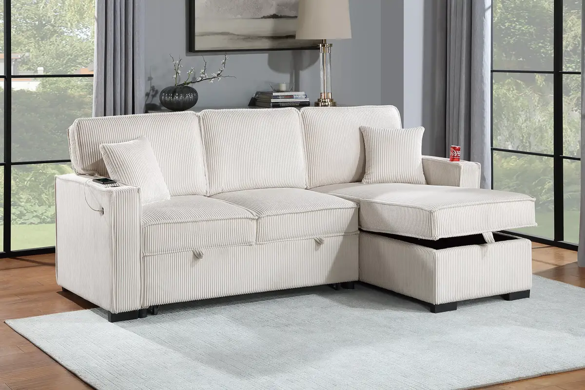 Convertible Sectional, Beige